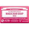 Dr. Bronner's Saponette Bio in Puro Sapone di Castiglia, Rosa - 140 gr, Realizzato con Oli Biologici, per Viso, Mani, Corpo e Capelli, Delicato e Idratante, Biodegradabile, Vegano, Cruelty-Free