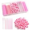 Natuhana 250 Pezzi Penttine per Extension Ciglia/Labbra/Applicatori/Colla Anelli:100 Micro Applicatori,50 Mascara Scovolini Ciglia,50 Pennelli Labbra,50 Colla Anelli