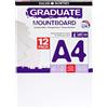 Daler Rowney Daler-Rowney Graduate Cream Core passepartout con superficie liscia, confezione da 1,25 mm di spessore, formato A4, 21 x 29,7 cm, bianco ghiaccio, 12 pezzi