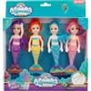 Toi-Toys Mermaid - Mermaids Set con 4 Dolls 15 cm Sisters' Non Applicare Bambole e Accessori, Multicolore (05878A)