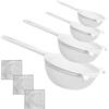 VOSSOT Set di Setacci, 4 Pezzi Colino Cucina in Plastica con Rete in Nylon per il Tè ø 8 cm Colini per la Casa ø 10 cm ø 14 cm ø 18 cm