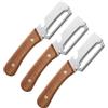 LUPATDY 3 pezzi pelapatate multifunzionali, coltello da frutta manico in legno ciotola per patate in acciaio inossidabile, pelapatate 3 in 1 e apribottiglie, adatto per frutta, verdura e fette di carne