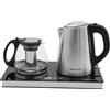 HarBin-Star Bollitore da 1,8 l + 1 l, 1800 W, con colino da tè e base in acciaio inox, protezione contro il funzionamento a secco, funzione di spegnimento automatico, per uffici, hotel, appartamenti