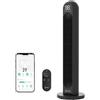 EcoNour Ventilatore a Torre Intelligente da 42 Pollici | Ventilatore Oscillante Silenzioso con WiFi, Alexa e Telecomando | 12 Velocità, 4 Modalità, Timer 12 Ore, Display LED Touch, Nero