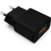 MyGadget Caricatore USB da Muro Rapido - Caricabatterie Quick Charge 18W QC 3.0 - Presa Universale per Apple, Samsung, HTC, LG, Sony - Nero