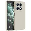 HAFFAN Custodia in Silicone TPU Compatibile con Xiaomi MI 14T (6.67 inches), Cover Case Protettiva per Cellulare - Bianco antico