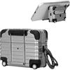 kwmobile Custodia per auricolari con design a valigia compatibile con Apple Airpods Pro 2 / Pro 1 - argento
