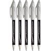 Paper Mate Flexgrip Elite - Penna a sfera retrattile, punta larga 1,4 mm, inchiostro nero, confezione da 5