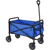 Amazon Basics Collezione Utensili da Giardino - Carrello da giardino, pieghevole, per esterni, con borsa di custodia, blu
