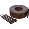 Amazon Basics Bordura per aiuole con 10 picchetti, 8 cm/3 pollici x 12 m/40 piedi, Marrone