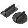 Amazon Basics Pressa per Hamburger, Rotonda e Rettangolare, Nera, 1 Set, Round - 17.2 x 17.2 x 6.9 cm, Rectangle - 20.6 x 10.7 x 6.8 cm