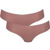 sloggi Donna Zero Microfibre 2.0 Hhipstring 2P, Cacao, M