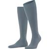 FALKE Airport M Kh lana cotone al ginocchio tinta unita 1 paio, Calzini lunghi Uomo, Blu Monument 6592, 39-40