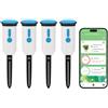 RISOON Sensore di umidità del suolo Wi-Fi con temperatura del suolo, Smart Life App Monitor per piante da appartamento, 2,4 GHz senza hub, allarme in caso di terreno troppo secco o bagnato, cronologia