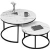 GrandCA HOME Tavolino Home divano allungabile tavoli mobili soggiorno tavolini di lusso leggeri combinazione di scrivania rotonda in vetro nordico