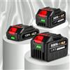 YOFIDRA 20V Batteria al litio ricaricabile Spina UE 15000mAh.928VF 22500mAh. Indicatore di capacità della batteria. Per trapano elettrico motosega