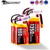 Sunpadow Batteria Lipo Sunpadow 2S per batterie 7.4V 900mAh 1350mAh 20C 25C Confezione morbida con spina JST XT30 per aereo RC Quadcopter 2 pacchi