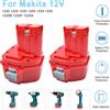 powtree Batteria ricaricabile 3000mAh 12V per Makita PA12 6270D 6271D 6227D 6317D 8270D 1220 1222 1233 batteria e caricabatterie per utensili elettrici
