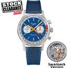 SUGESS Orologio pilota Sugess con movimento a gabbiano Orologio da polso con collo a cigno Cronografo meccanico Sappire Crystal Militare Limited Racing 1963