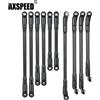 AXSPEED 10 Pezzi Barre di Collegamento in Alluminio CNC per Axial SCX10 II 90046 90047 Passo 313mm 1/10 RC Crawler Car Pezzi di Aggiornamento