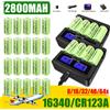 bonacell 64 pz 3.7V 2800mAh li-ion per 16340 batteria CR123A batterie ricaricabili CR123 per cella torcia a LED, telecamera di sicurezza