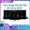 Nunoo Schermo Touch IPS da 12.3 Pollici Android 14 con Carplay Wireless per Audi A4 A5 Q5 B9 2017 2016-2023, Ricevitore GPS Multimediale Stereo WIFI
