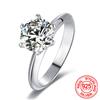 100% 925 Sterling Silver 0.5-3 carati 8.0mm D Color Moissanite anello per le donne gioielli da sposa scintillanti di alta qualità