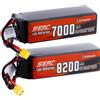 Sunpadow Batteria Lipo SUNPADOW 6S 22.2V 5100mAh 7000mAh 60C 120C con Connettore XT60 XT90 per Aeroplani RC, Quadricotteri, Elicotteri, Droni FPV