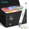 Ohuhu Oahu Set di pennarelli a 200 colori Pennarelli per arte alcol Doppia punta Penna in feltro Schizzo Disegno Graffiti Manga Materiale scolastico d'arte