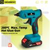 NEWBENY Pistola per colla a caldo elettrica 11mm Colla stick Ugello antiscottatura Ricaricabile Strumento di riparazione fai da te per Makita 18V Batteria Pin