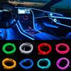 ZXJSG 10M/1M/3M/5M Interni Auto Lampada Decorativa A Led Cablaggio Striscia Al Neon Per Auto FAI DA TE Flessibile Luce Ambientale USB Atmosfera di Festa Diodo