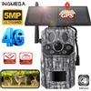 INQMEGA4G 2K 5MP PIR Movimento attivato Trigger Tempo Visione notturna IP66 Caccia Trail Fauna selvatica Batteria Telecamera solare Foresta