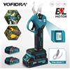 YOFIDRA 30 millimetri Brushless Potatore Elettrico Cesoia 2 Ingranaggi Cordless Potatura di Albero Forbici Da Taglio Elettrico Per Makita 21V Batteria Spille