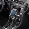 NONE Supporto per telefono accendisigari per auto 3 in 1 Caricatore per auto doppio USB con rilevatore di tensione Supporto per telefono cellulare regolabile per auto