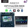 Sadocom Autoradio Android 14.0 720P 8' 2 DIN con lettore DVD, 8 Core, 256GB ROM, DSP, Multimedia, GPS per Porsche 987 911 997 Cayman Boxster
