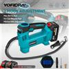 YOFIDRA Compressore d'aria elettrico senza fili con display LED, strumento pneumatico ricaricabile per moto e palloni, compatibile con batteria Makita 21V