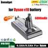 Bonadget 25.2V 6000mAh per Dyson V10 Batteria ricaricabile per Dyson V10 SV12 Absolute V10 Fluffy cyclone V10 Aspirapolvere