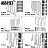 AXSPEED 10 pezzi in acciaio inossidabile collegamento asta set con estremità sferica per Axial SCX10 II 90046 Wraith 90018 90048 TRX-4 1/10 RC Car