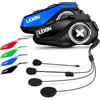 LEXIN-G2P Interfono per casco moto Bluetooth Design con pulsanti grandi e fino a coppia di 6 ciclisti, modello scambiabile Shell, DSP