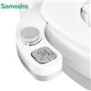 SAMODRA Button Bidet - Doppio ugello non elettrico autopulente (lavaggio frontale e posteriore) Attacco per sedile WC per bidet d'acqua dolce