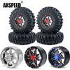 AXSPEED Mozzi per cerchi Beadlock in metallo AXSPEED da 2,2 pollici con pneumatici in gomma diametro esterno 137 mm per parte di auto modello cingolato Axial Wraith TRX-4 1/10 RC