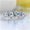 BIJOX STORY Anelli Moissanite placcati 18k 3.6CT per donna 5 pietre fede nuziale con diamanti scintillanti gioielli in argento sterling S925 GRA