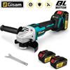 Gisam Smerigliatrice Angolare Elettrica Brushless da 125mm, Utensile per Levigatura e Taglio, Macchina per Lavorazione del Legno Compatibile con Batteria Makita 18V