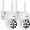 Annke 2Pcs H.264 + 5MP telecamera Wireless telecamera di videosorveglianza Audio bidirezionale WIFI telecamera di sicurezza IP 3.6MM IP66 resistente alle intemperie