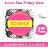 TDANCE 500 Ventole Sciolti Fan Ciglia Estensioni Ciglia 5D 6D 8D 10D Base A Punta Preficata Gambo Medio Sharp Sottile Russo VolumeLash
