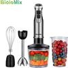 Biolomix Il frullatore a immersione BioloMix 4 in 1 ad alta potenza da 1200 W include lame per ghiaccio in acciaio inossidabile con tazza per tritatutto e frullato