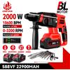 ONEVAN 2000W Brushless Martello Elettrico Trapano Multifunzionale Rotante Cordless Ricaricabile Utensili Elettrici Per Makita 18V Batteria Spille