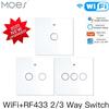 MOES NUOVO WiFi RF433 Smart Touch Switch 2/3 Vie Smart Life/Tuya App di Controllo, Alexa Google Home Controllo Vocale 1/2/3 Gang EU