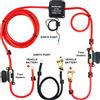SucceBuy Kit relè di carica divisa Relè di rilevamento tensione professionale 12V 140AMP 2/4/5/6 mtr Cavo batteria per ATV UTV RV Campeggio