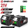 ONEVAN Batteria al litio ricaricabile ONEVAN 15000mAh BL1850 BL1840 per trapano elettrico senza fili, compatibile con batterie Makita 18V.